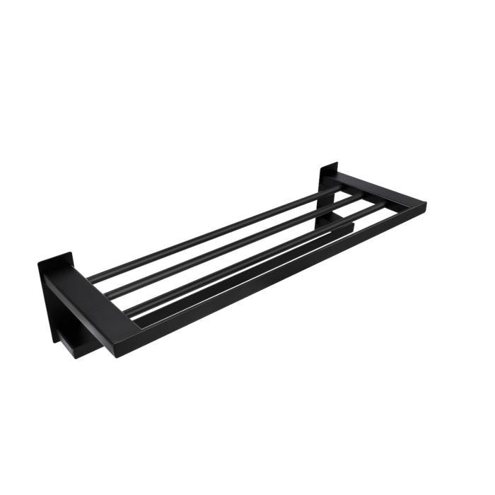 Repisa para Toallas Quadro 2 Acabado Negro Mate Urrea