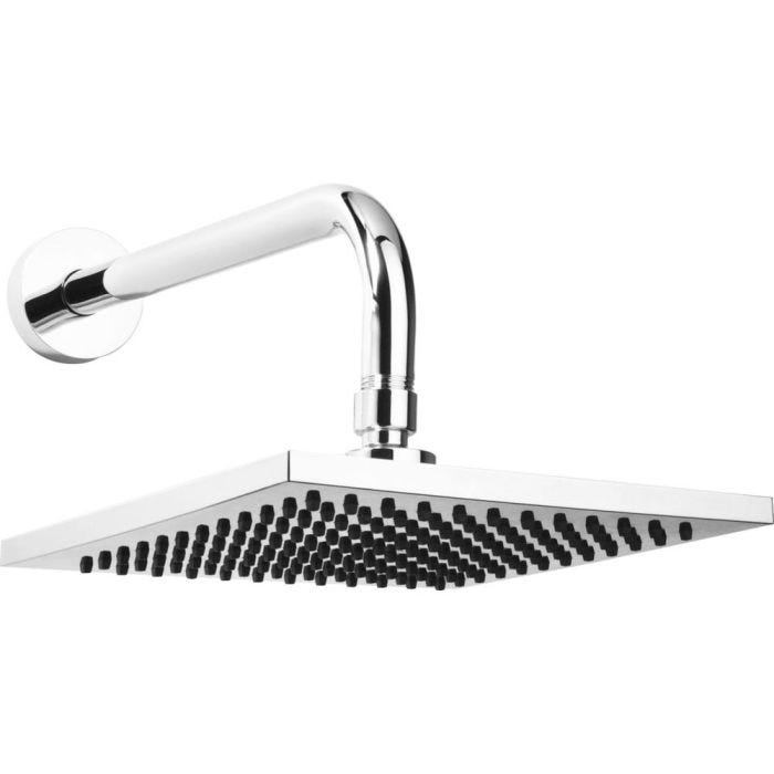 Regadera cuadrada cromo 8" — Helvex