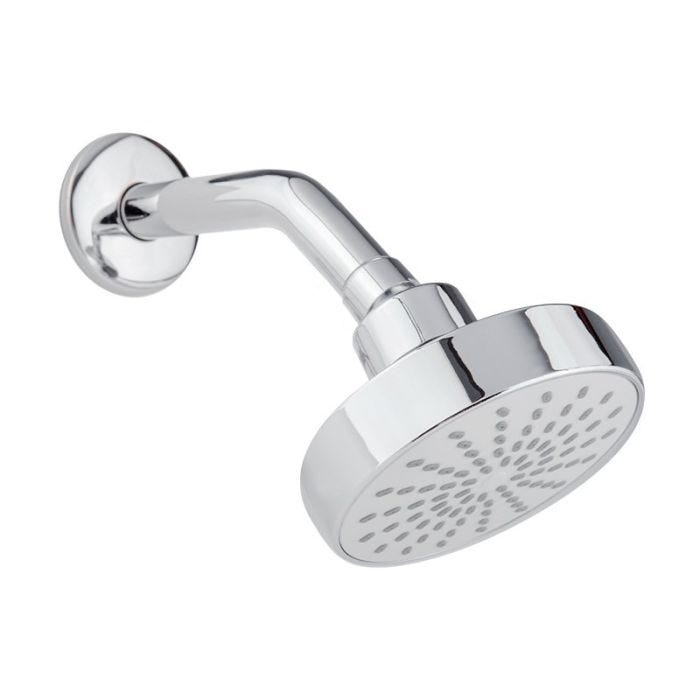 Regadera de Cebolla Ecológica 4" con Brazo y Chapetón Cromo Dica