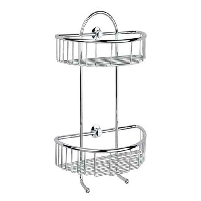 Repisa semicircular doble cromo