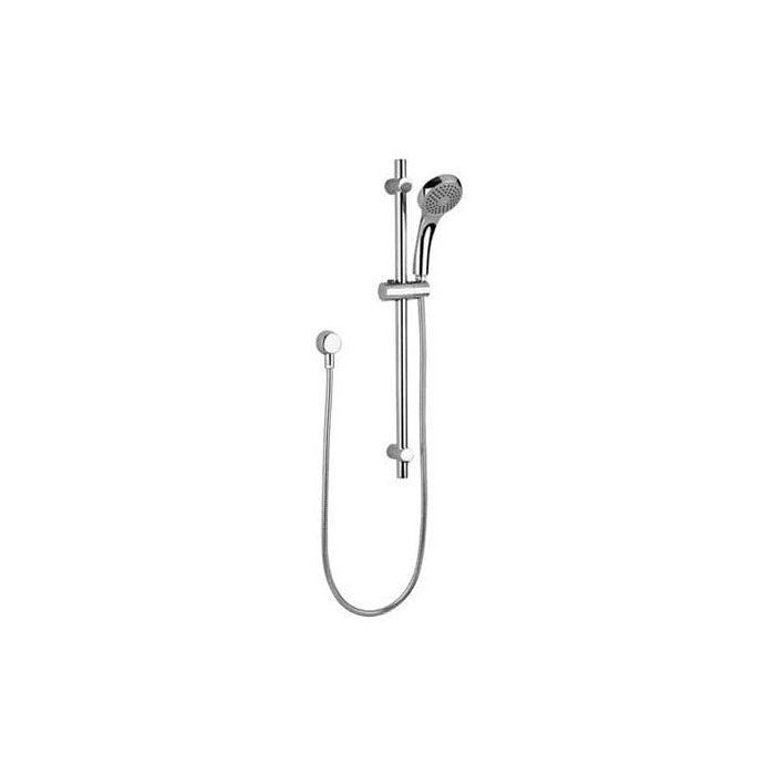 Regadera Manual de altura deslizable, de chorro fijo cromo con sistema anticalcáreo