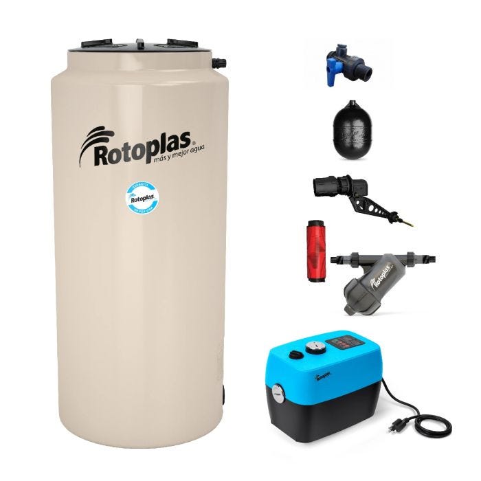 Tinaco Vertical con Bomba Inteligente 500 L 1/2 HP Rotoplas