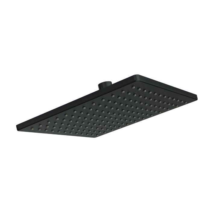 Cebolleta de regadera tipo lluvia de 8" y de una función en negro Arlys