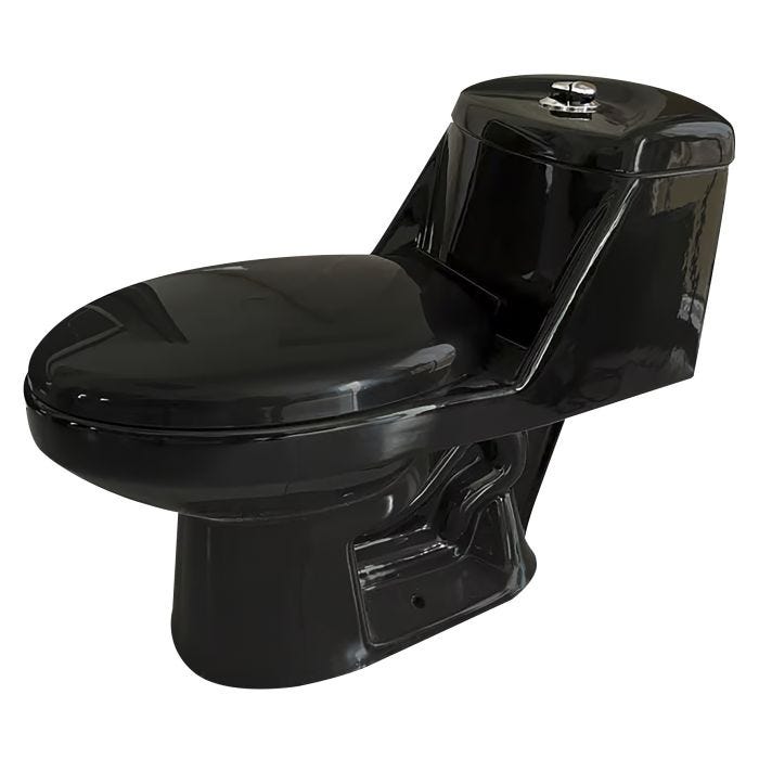 Sanitario (WC) One Piece Toscana Doble Descarga Confort Negro Tendenzza