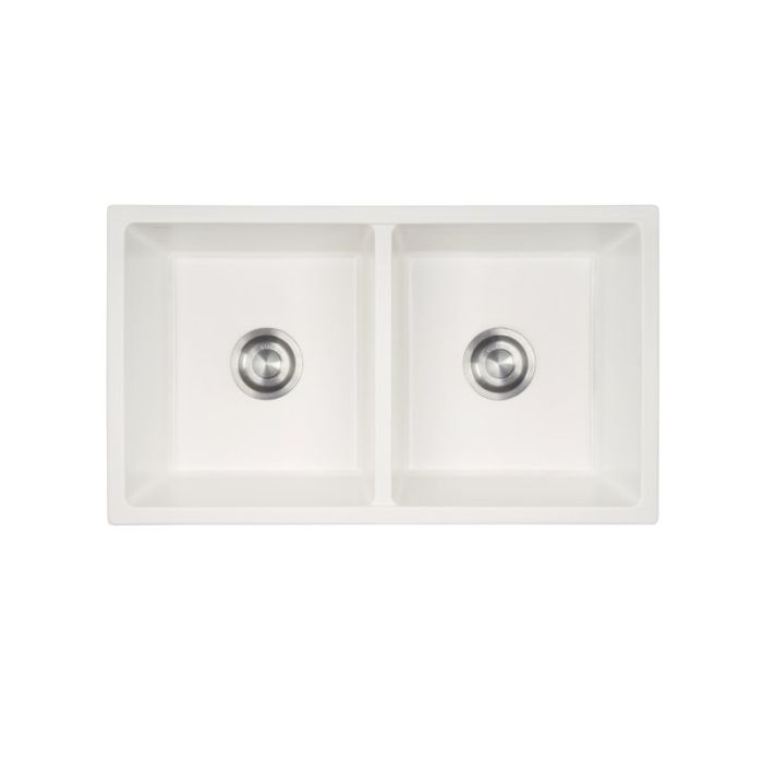 Tarja Doble de Cuarzo de Bajocubierta 78 x 45 cm Blanco Urrea