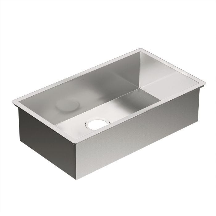 Tarja Sencilla Serie 1800 de Acero Inoxidable Calibre 18 para Bajocubierta 78.7 x 45.7 cm Moen