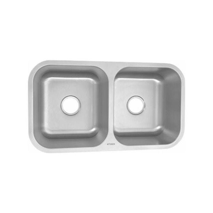 Tarja Tiber para Cocina TBK3318-9 de Submontar Dos Tinas Acero Inoxidable
