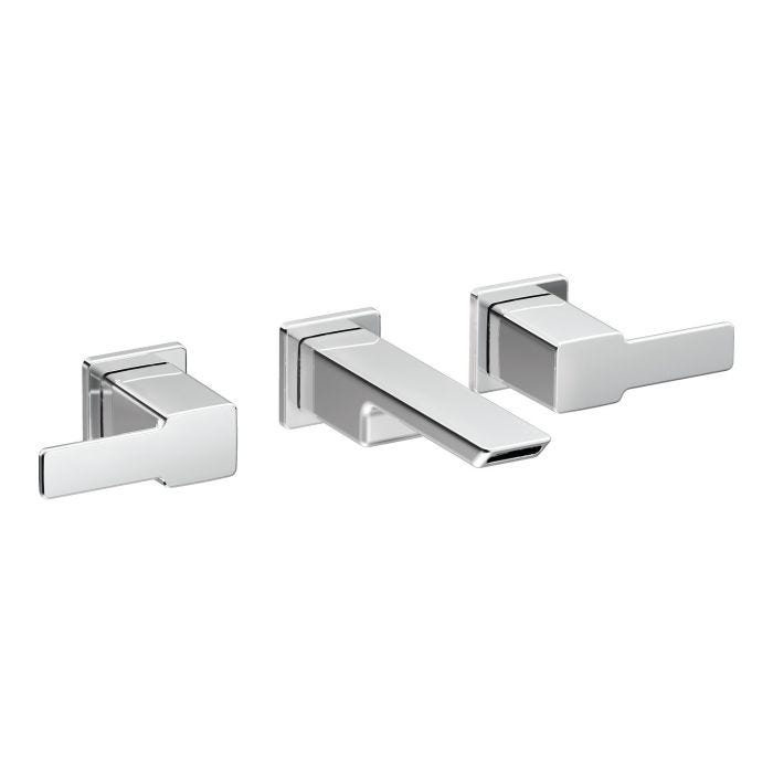 Trim de Mezcladora de Pared para Lavabo 90 Degree de Dos Llaves Cromo Moen