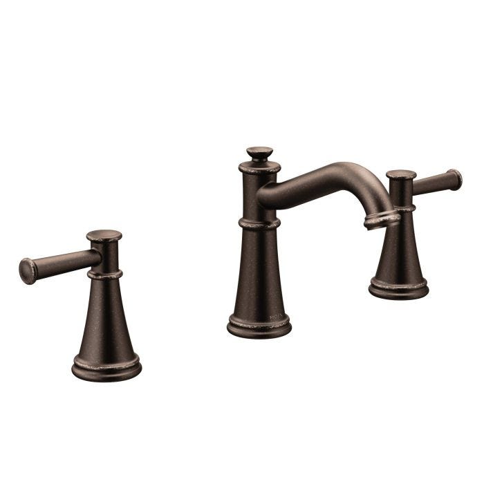 Trim de Mezcladora para Lavabo Belfield de Dos Llaves Bronce Aceitado Moen