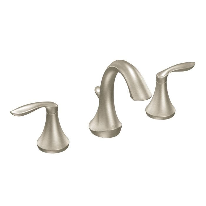 Trim de Mezcladora para Lavabo Eva de Dos Llaves Níquel Cepillado Moen