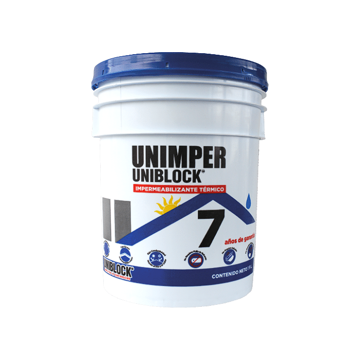 Impermeabilizante Acrílico Unimper 7 Años Uniblock 19L