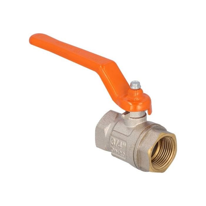 Válvula de Esfera de Flujo Completo Roscable 1/2" Latón Niquelado Urrea