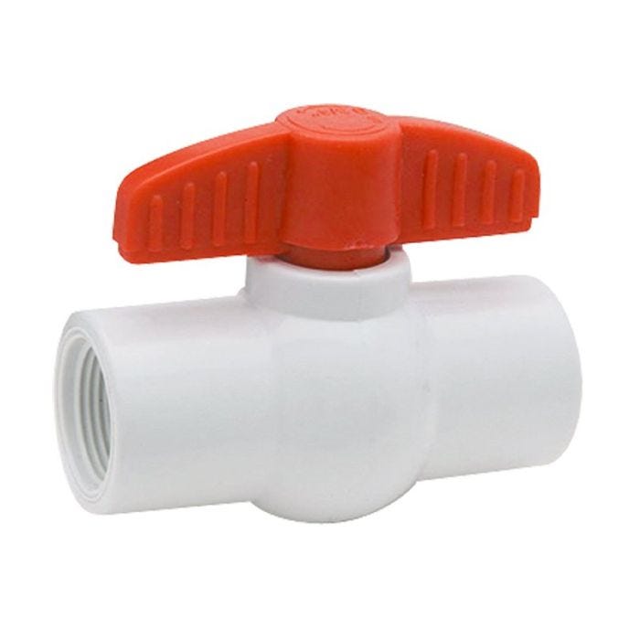Válvula de Esfera Roscable 1/2" PVC Hidráulico Dica