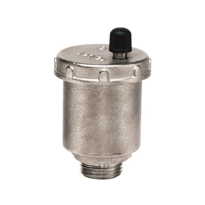 Válvula de Purga de Aire Roscable 1/2" Latón Niquelado Urrea