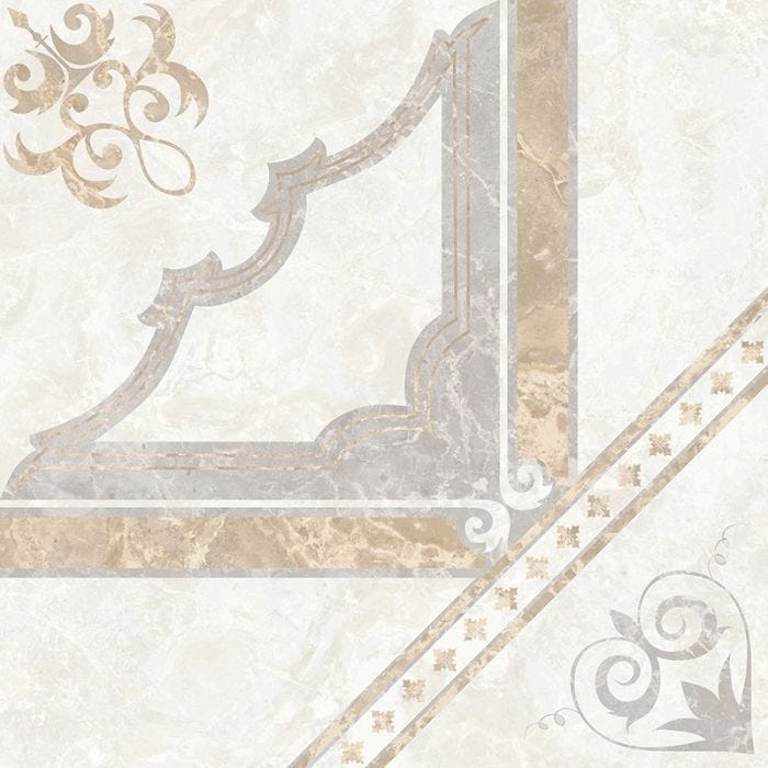 Piso Arteaga Brillante 35.7 x 35.7 cm Crema - CAJA con 1.78 m²