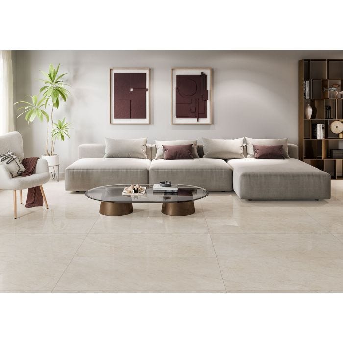 Piso Cadier Brillante 60 x 120 cm Sand Rectificado - CAJA con 1.44 m²