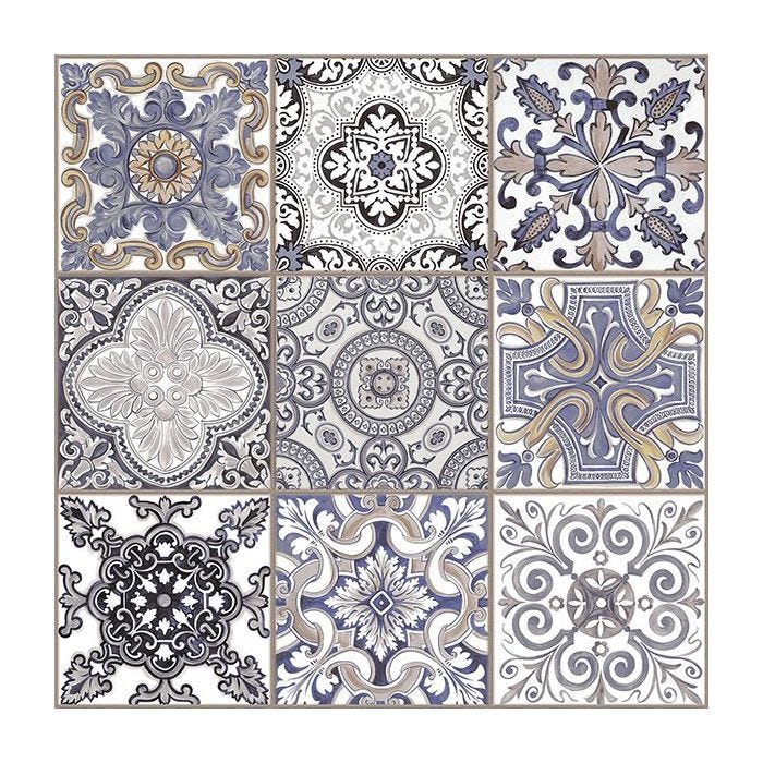 Piso Sacramento Mate / Efecto Brillo 37 x 37 cm Azul - CAJA con 2.11 m²