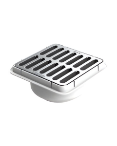 Coladera cuadrada universal rejilla inox