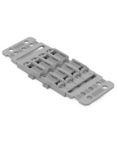 Adaptador de Fijación WAGO 221-2504 con Placa Antitirón para 4 Conectores en Línea Caja 5 Piezas