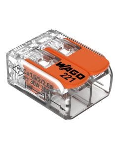 Conector de Empalme con Palanca WAGO 221-612 2 Polos 20-10 AWG 6 mm2