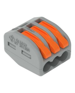 Borna de Conexión con Palancas WAGO 222-413 3 Conductores máx. 4 mm2 Caja 50 Piezas