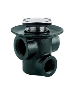 Coladera de tres bocas desagüe de contorno cuadrada