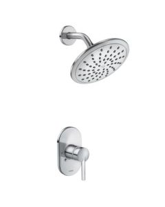 Set Maneral y Cebolleta para Regadera con Valvula, con brazo y Chapetón 