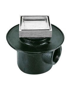 Coladera de una boca desagüe de contorno cuadrada