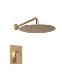 Diletta Regadera de Lluvia Oro Bronce con Monomando Oro Bronce Moen