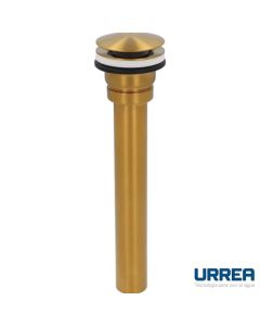 Contra de Acero Inoxidable Tipo Push sin Rebosadero Oro Urrea