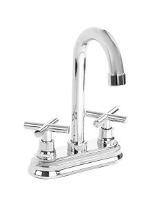 Mezcladora para Lavabo Clásica 4" con Manerales de Cruceta Cromo Dica