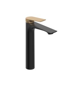 Diletta Mezcladora Monomando Alto para Ovalin Negro Mate Oro Bronce Moen