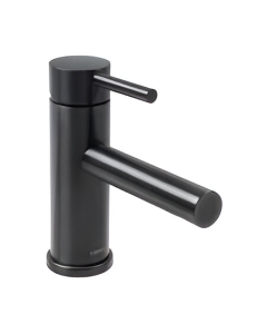 Monomando corto para lavabo INOX Negro