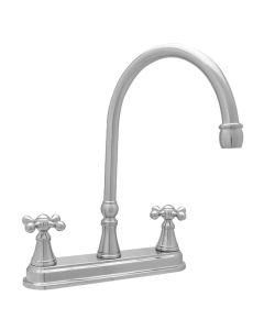 Mezcladora para fregadero cromo 8"