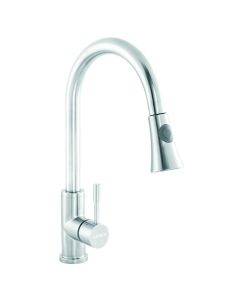 Monomando Inox retráctil para fregadero acero inoxidable