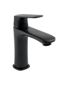 Monomando corto para lavabo Cassia Negro Mate