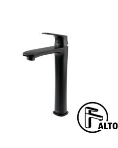 Monomando alto para lavabo Cassia Negro Mate