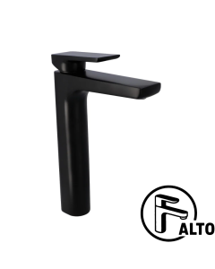 Monomando Alto para Lavabo Quadro 2 Acabado Negro Mate Urrea