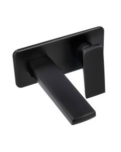 Monomando A Muro para Lavabo Quadro 2 Acabado Negro Mate Urrea