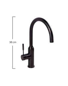 Monomando para cocina INOX sencillo negro