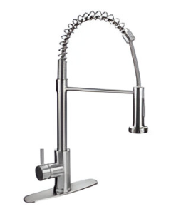 Monomando llave individual solvex de acero inoxidable con cuello cisne para fregadero
