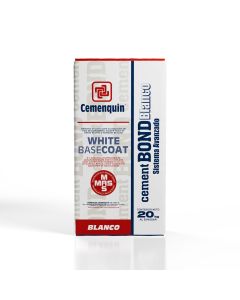 Adhesivo Cement Bond Basecoat Blanco 20 kg Cemenquin