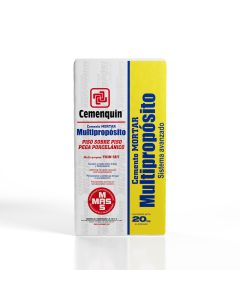 Adhesivo Cemento Mortar Multipropósito Gris 20 kg Cemenquin