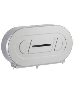 Dispensador Doble de Papel Higiénico Jumbo Acabado Acero Inoxidable Satinado Bobrick