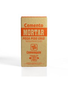 Adhesivo Cemento Mortar Pega Piso Gris 20 kg Cemenquin