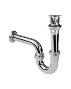 Céspol Tipo P de Latón con Contra para Lavabo Cromo Dica