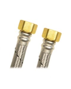 Manguera flexible para boiler acero inoxidable 3/4" x 3/4" — 60 cm Mod. AB-A60