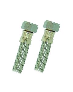 Manguera flexible para boiler acero inoxidable 1/2" x 1/2" flujo normal — 40 cm