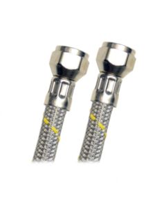 Manguera flexible para gas acero inoxidable 3/8" x 3/8" — 60 cm