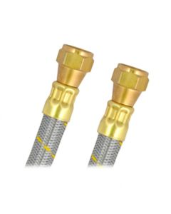 Manguera flexible para gas acero inoxidable 1/2" x 1/2" uso comercial